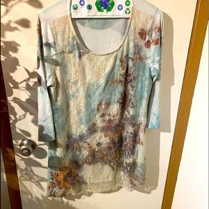 Calstyle beaded lace shirt.